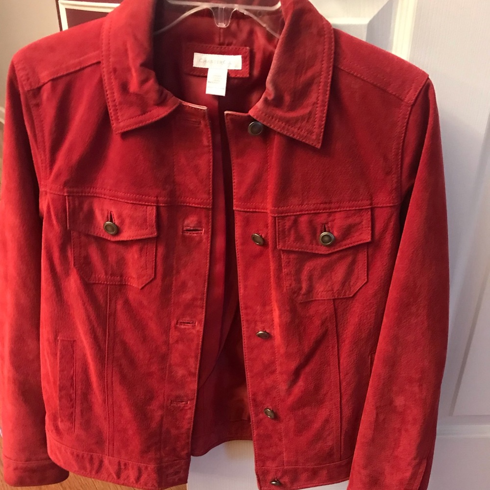 Suede leather jacket. Lightly worn